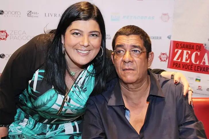 Zeca Pagodinho (63) e Mônica Silva (53) – 35 anos de casamento, quatro filhos