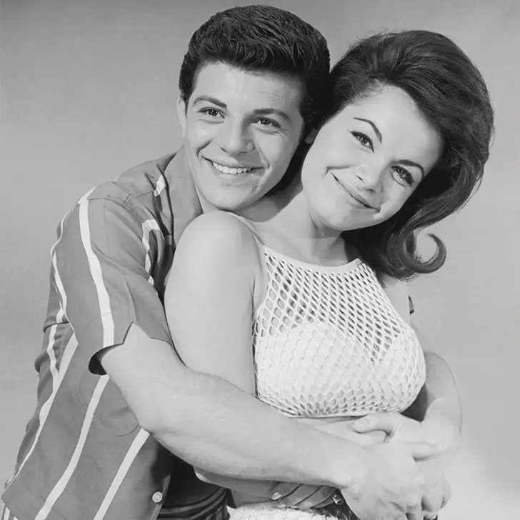 Frankie Avalon & Annette Funicello During Their First Beach Party In 1963