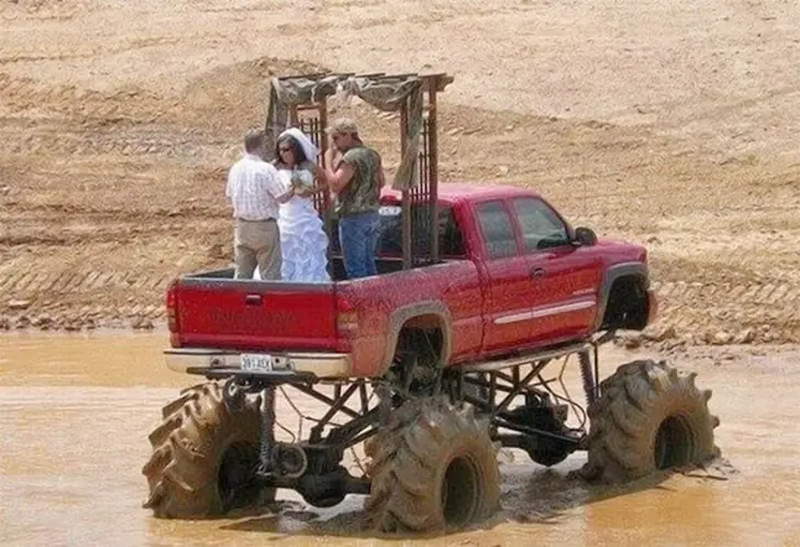 Truck Bed Wedding Bells