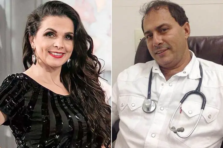 Luiza Ambiel (49) e Jorge Sampaio (?) – 12 anos de casados, um filho