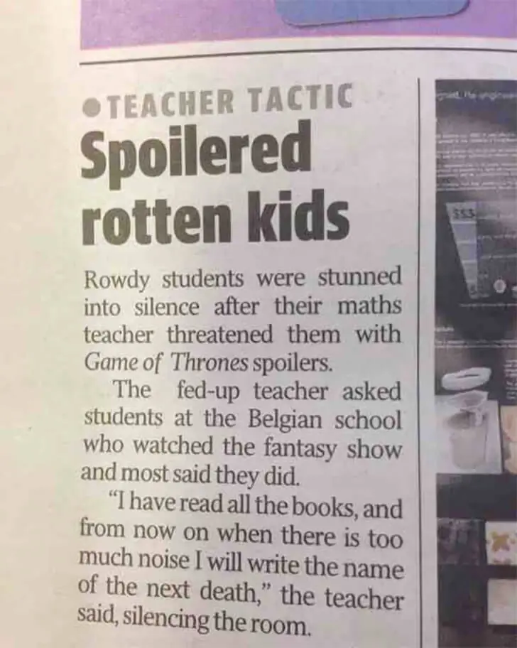 Quiet Class or the Plot Thickens