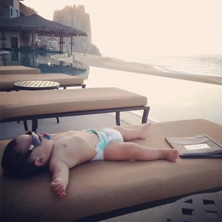 Poolside Chillaxing in Diapers