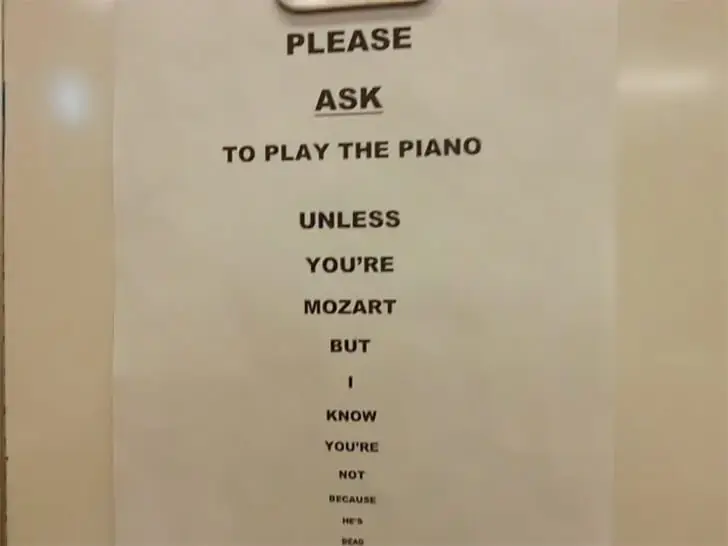 Piano Rules: Mozart Need Not Apply