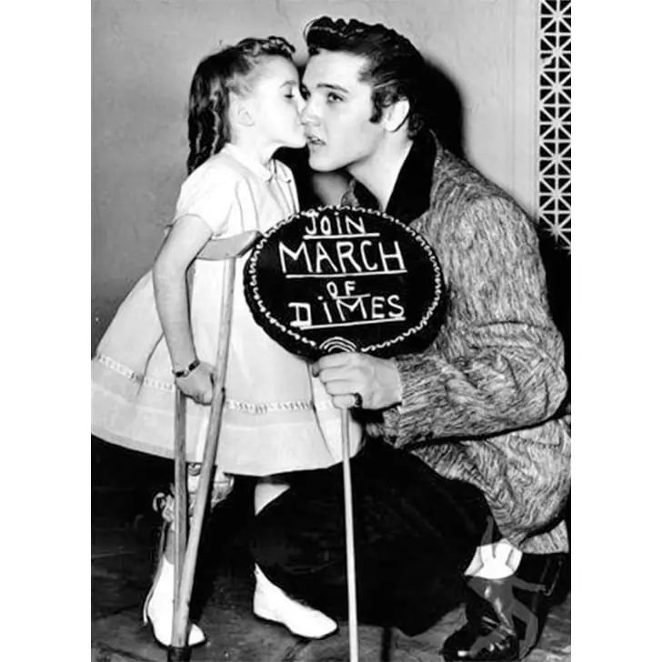 Elvis Joined March Of Dimes In 1957 & Got A Kiss Reward