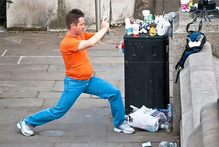 A Trashy Pose for Posterity