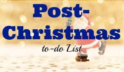 to-do list, Christmas, post-Christmas