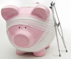 injured piggy bank, savings matter, saving money, save money, saving for the New Year
