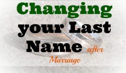 Changing your last name, marriage, wedding